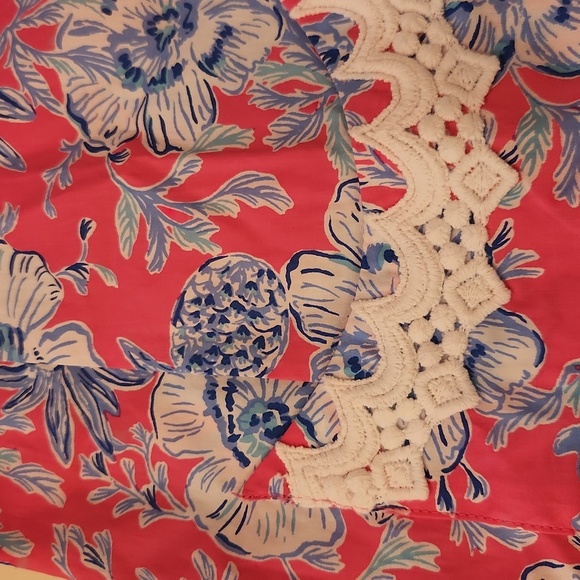 Lilly Pulitzer Ginge Shift Romper in Roxie Pink/Wave N Sea NWT Size 6 - Picture 14 of 16